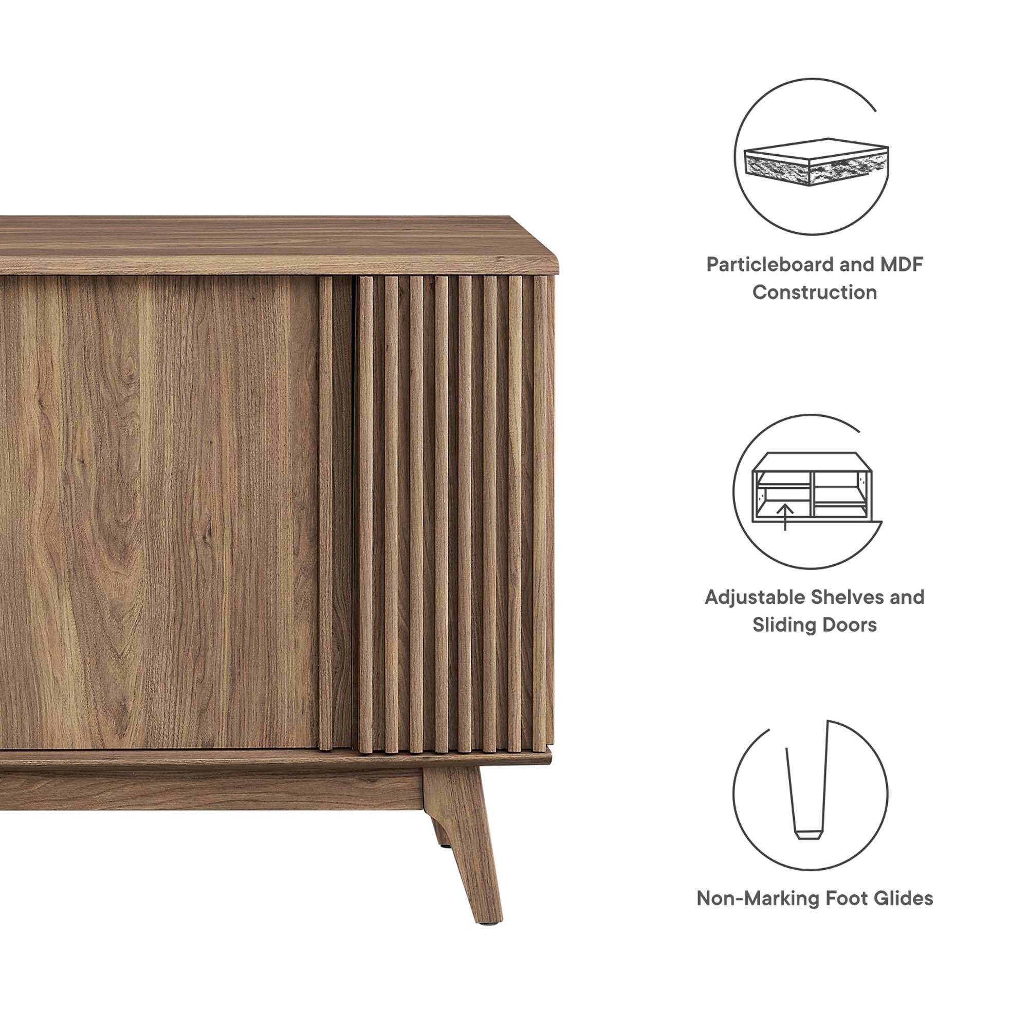 - Particleboard and MDF Construction
- Adjustable Shelves and Sliding Doors
- Non-Marking Foot Glides