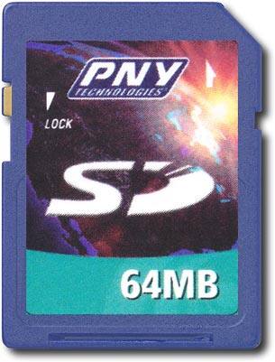 Front Standard. PNY - 64MB Secure Digital Memory Card.