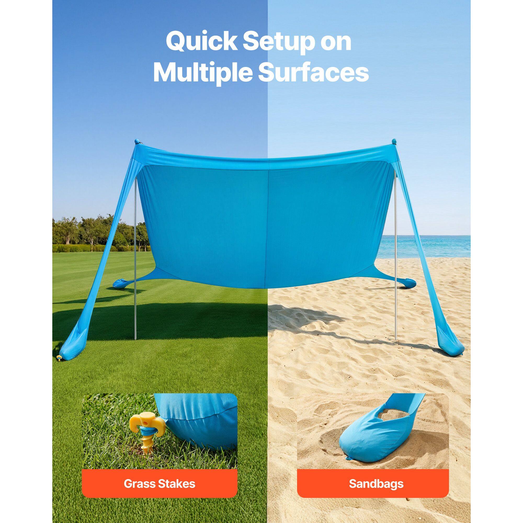 Quick Setup on Multiple Surfaces

Grass Stakes

Sandbags