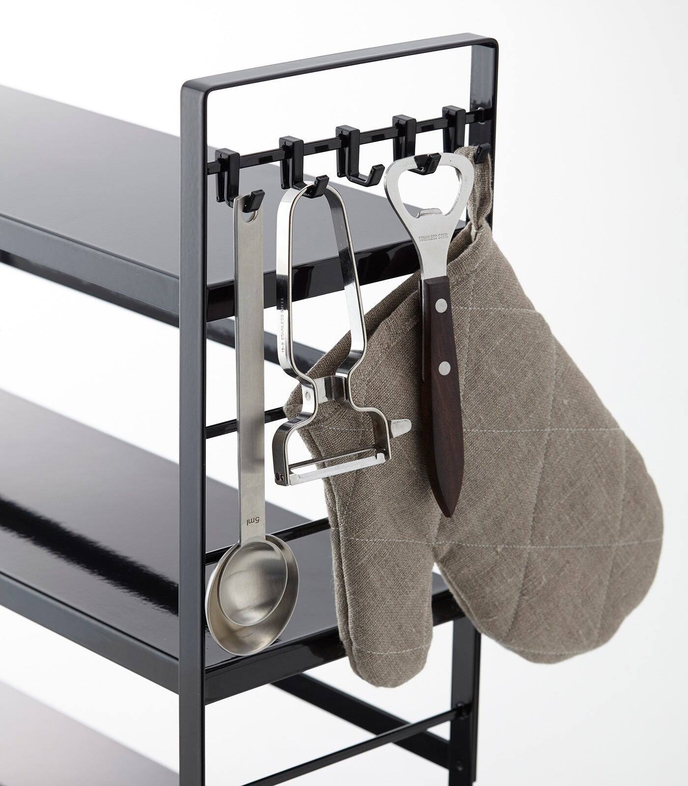 Alt View 2. Yamazaki Home - Countertop Shelves - Steel - Black.