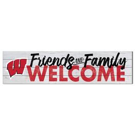 Jardine - Wisconsin Badgers 10'' x 40'' Friends & Family Welcome Sign - Multicolor