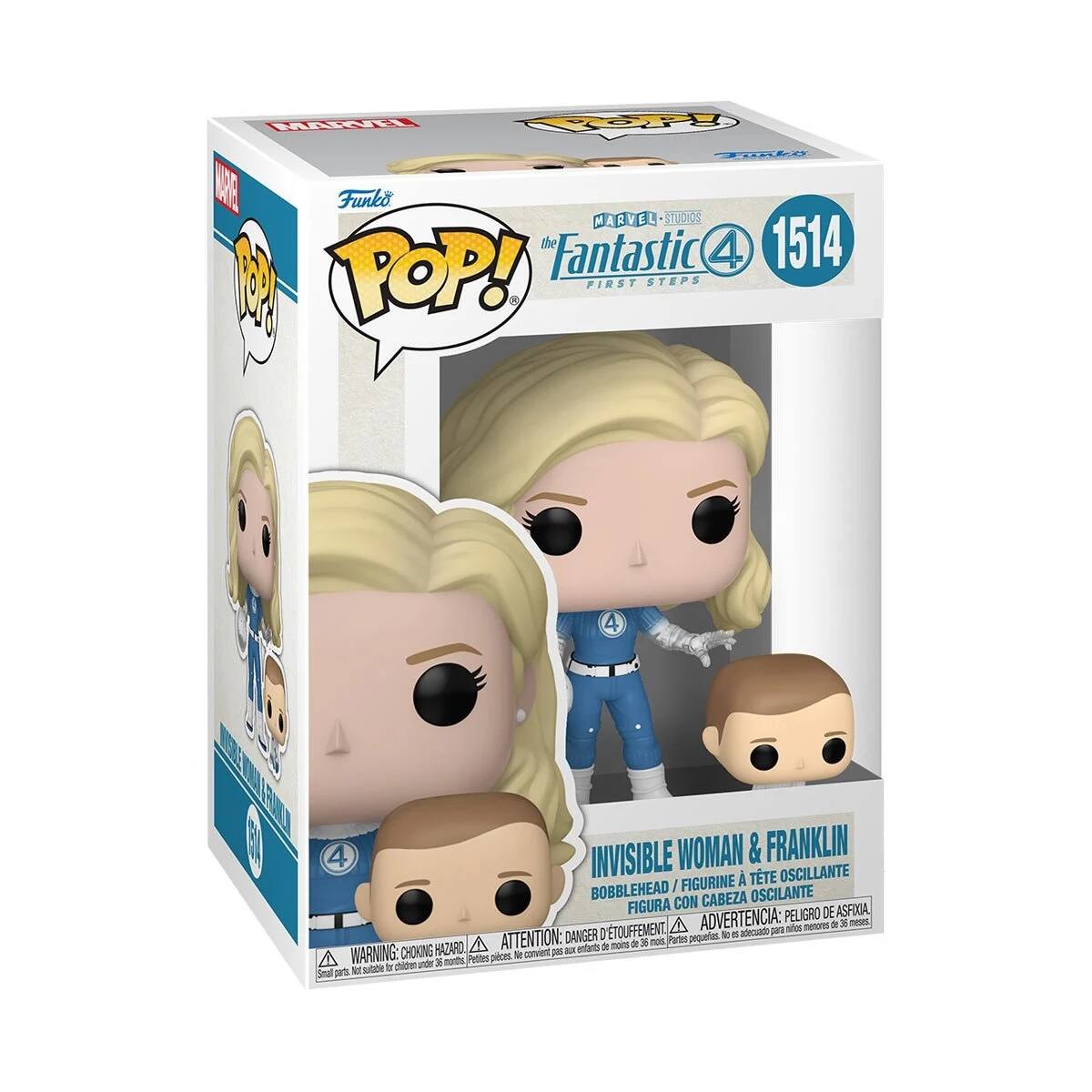 Funko POP! Buddy: Fantastic Four: First Steps Invisible Woman  Franklin Collectibles Multicolor