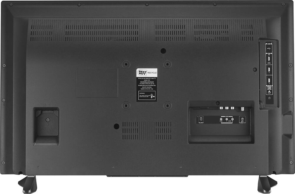 Back. Toshiba - 32" Class (31.5" Diag.) - LED - 720p - with Chromecast Built-in - HDTV - Black.