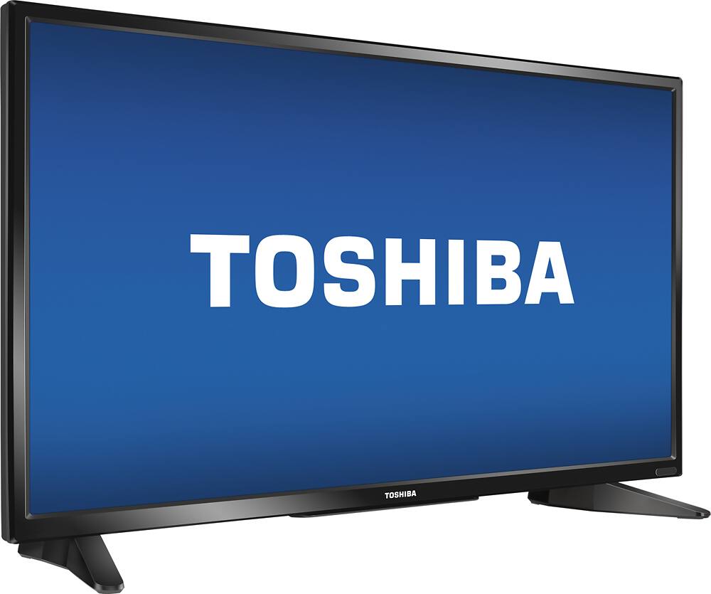 Angle. Toshiba - 32" Class (31.5" Diag.) - LED - 720p - with Chromecast Built-in - HDTV - Black.