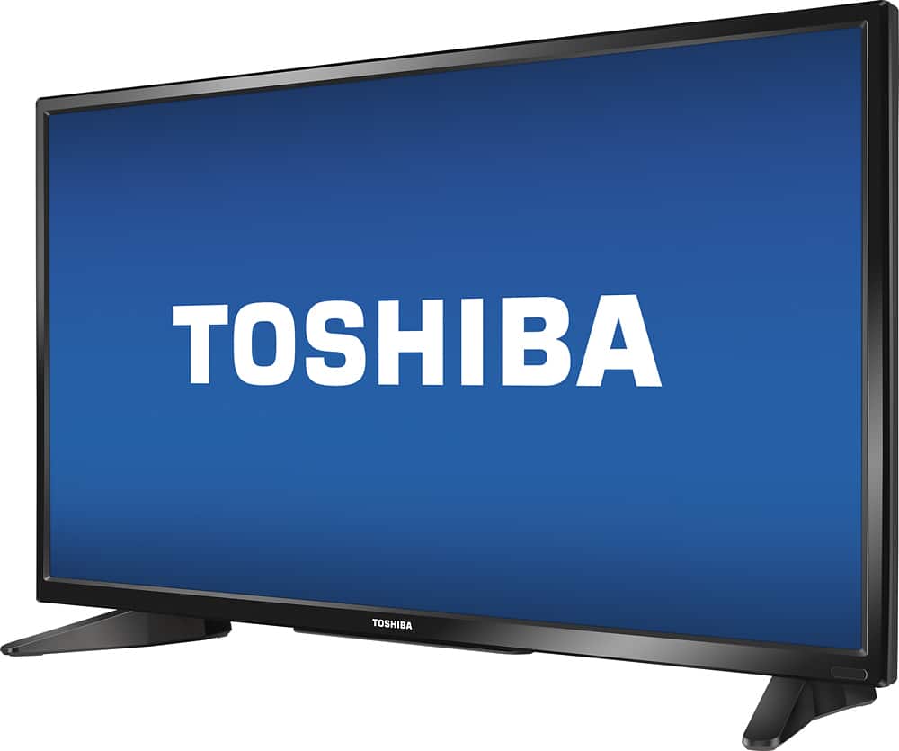 Left. Toshiba - 32" Class (31.5" Diag.) - LED - 720p - with Chromecast Built-in - HDTV - Black.
