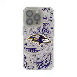 Keyscaper - NFL - Baltimore Ravens iPhone Clear Paisley Design Case - 15 - Multicolor