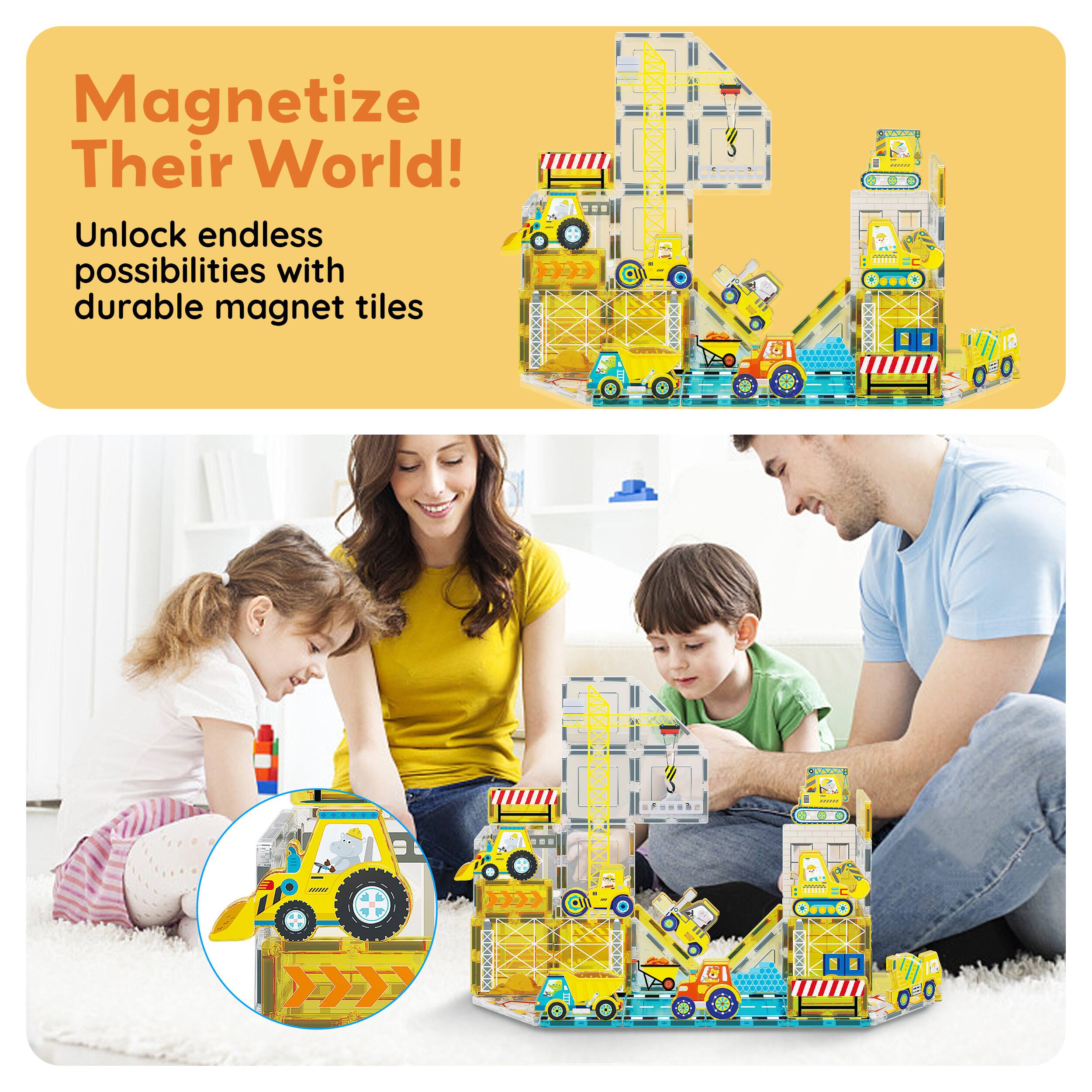 Magnetize Their World!  
Unlock endless possibilities with durable magnet tiles