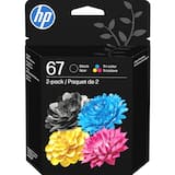 HP - 67 2-Pack Standard Capacity Ink Cartridges - Black/Tri-color