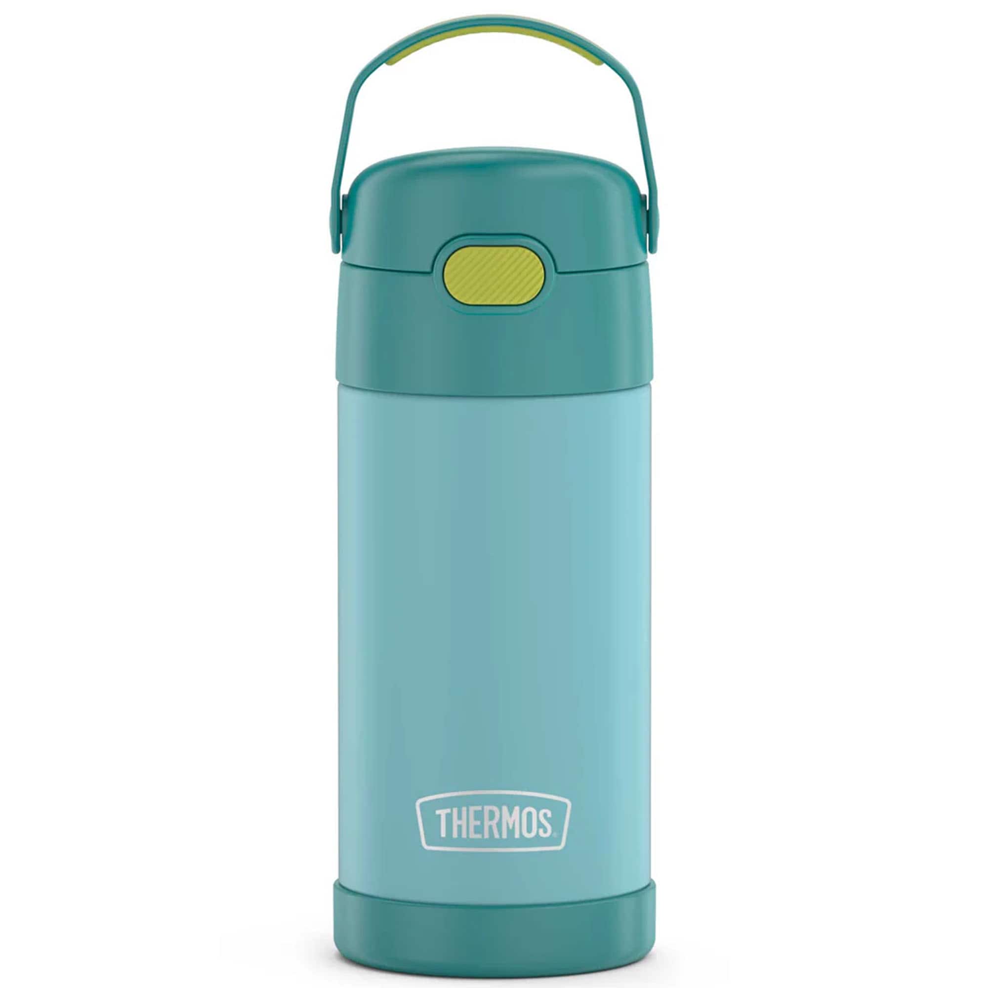 Front. Thermos - Thermos 12 oz. Kid's Funtainer Insulated Water Bottle - Blue/Green - Blue/Green.