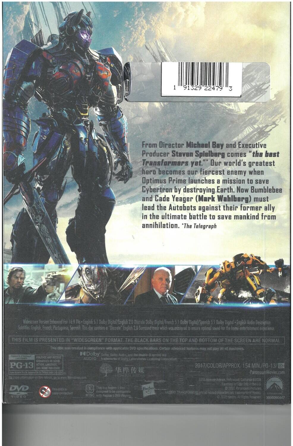 Alt View 1. Transformers: The Last Knight   - DVD.