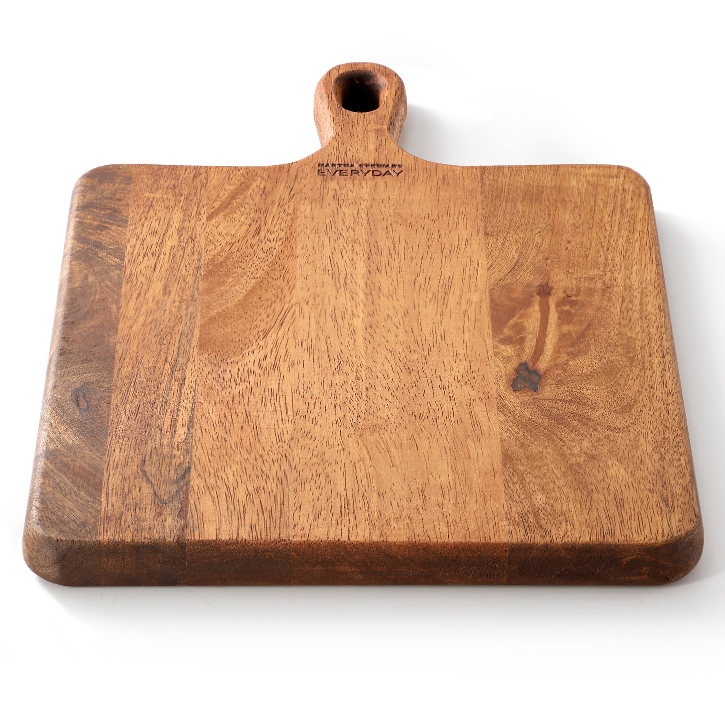 Alt View 2. Martha Stewart - Everyday By Martha Stewart Westhaven 14 Inch x  9.5 Inch Square Acacia Wood Paddle Serving Board - Brown.