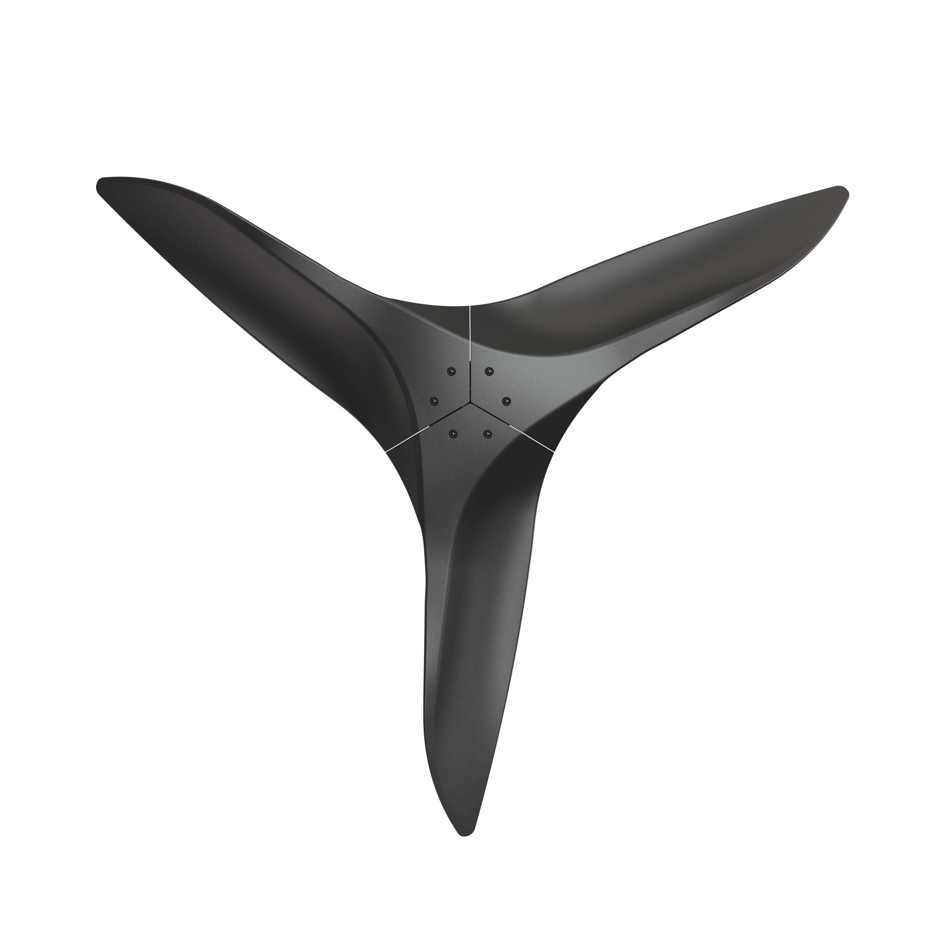 Alt View 4. Parrot Uncle - 52" Modern Black DC Motor No Light Ceiling Fan with Remote - Black.