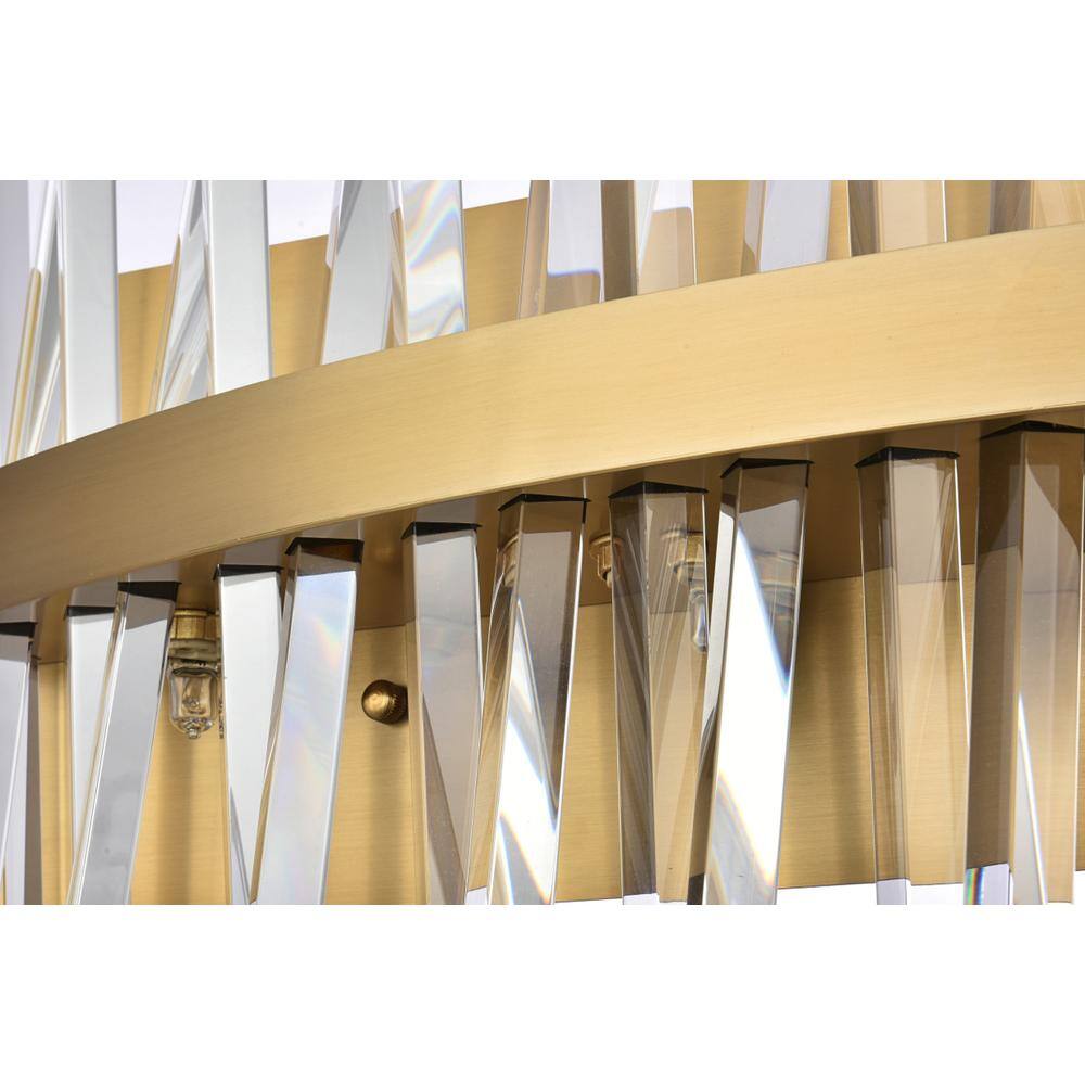Left. Elegant Lighting - Serephina 24 inch crystal bath sconce in satin gold - Satin Gold.