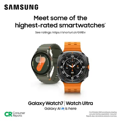 Samsung - Galaxy Watch Ultra Titanium Smartwatch 47mm LTE - Titanium Gray