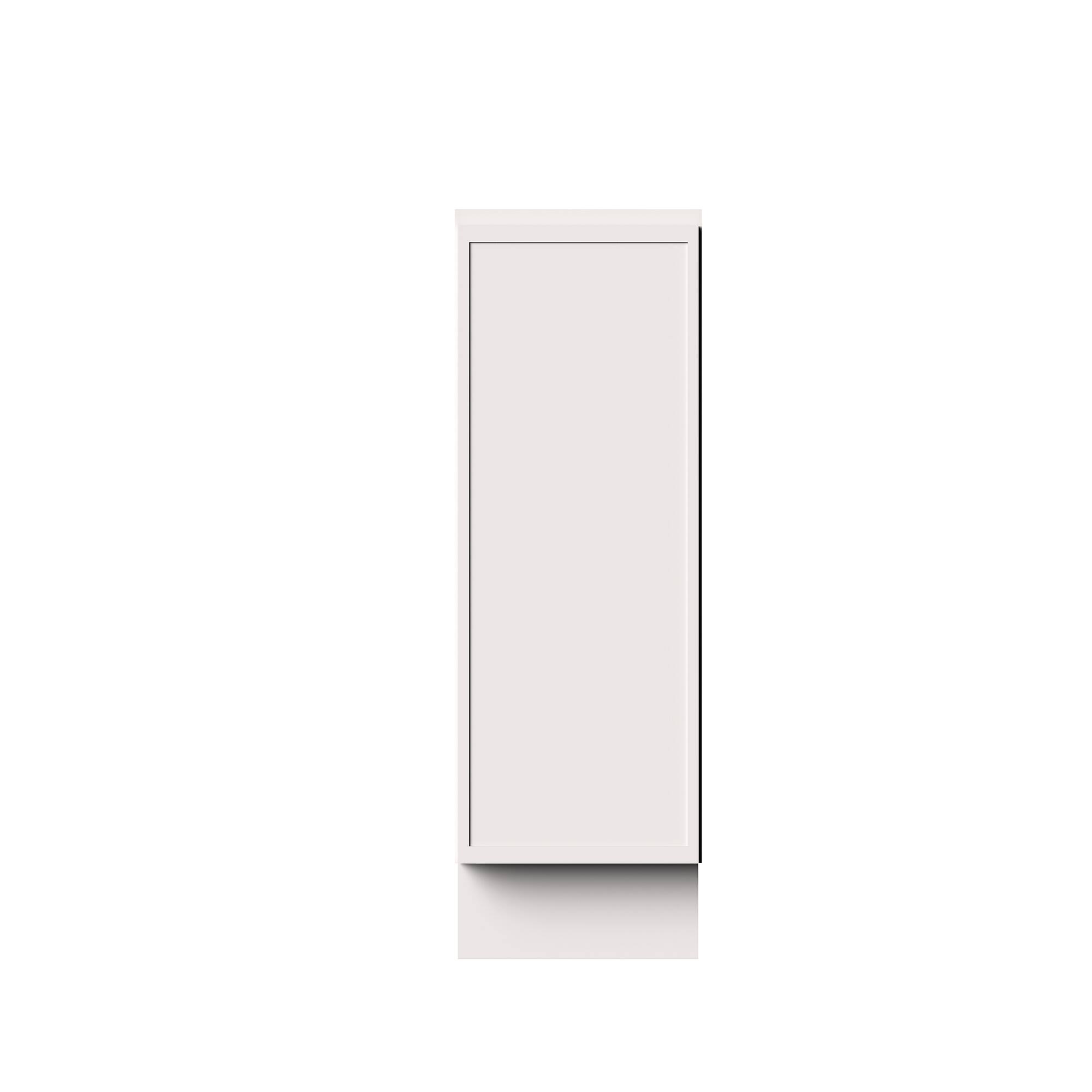 Alt View 1. Boyel Living - 18-in W x 34.5-in H x 24-in D Slim Shaker RTA Kitchen Full Height Door Base Cabinet with Soft-Close - Snow White.