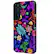 Angle. ArtsCase - StrongFit Designers Case for Samsung S22 - Cute Flowers / Purple.