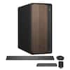 Front. HP - OmniDesk Desktop - Intel Core Ultra 7 265 2025 - 32GB DDR5 Memory - 1TB SSD - Dark Wood.