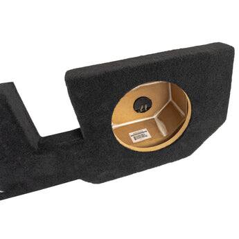 Left. NVX - 2002-2018 Ram Quad and Crew Cab - Custom-Fit Empty Dual 10" Sealed Subwoofer Enclosure - Black.