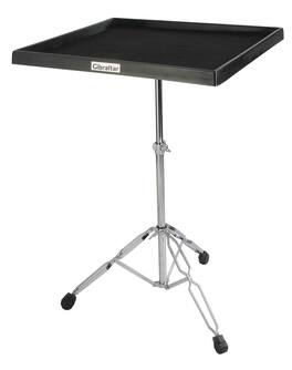Gibraltar Hardware - Large Fiberglass Percussion Table with Felt-Lined Surface, Height-Adjustable Double-Braced Tripod Stand, Non-Slip Grip
