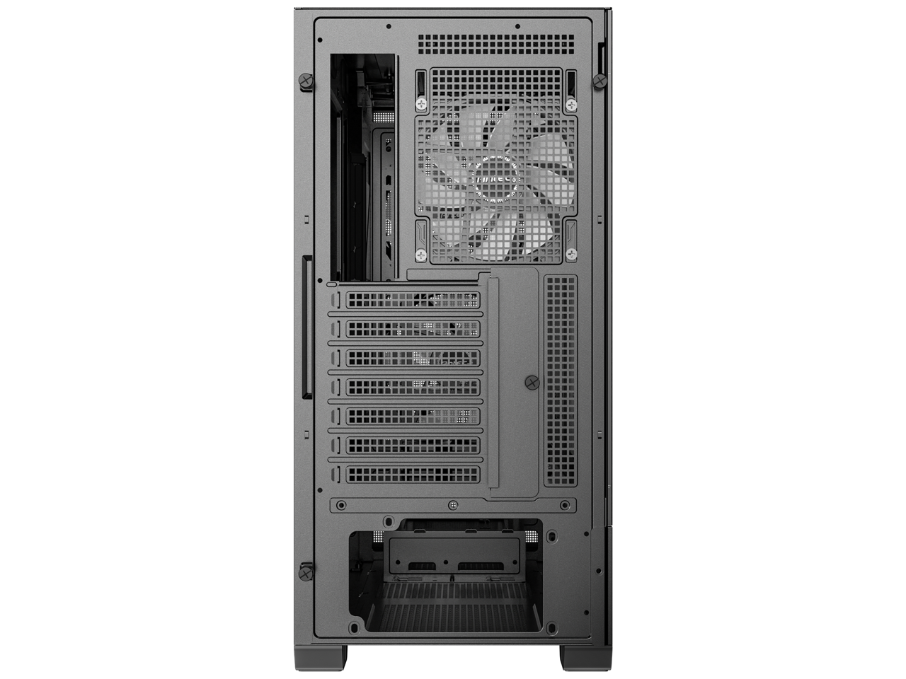 Alt View 10. Antec - Antec P30 ARGB, 5 Fans, Wood Accents, GPU Airflow, 360mm Radiator, Type-C, Mid-Tower ATX Case - Black.