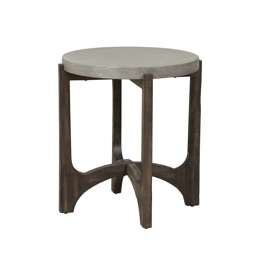 Angle. Liberty Furniture Industries - Cascade 3 Piece Set (1-Cocktail 2-End Tables) - Wirebrush Rustic Brown.