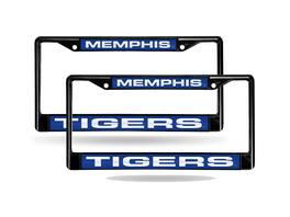 Rico Industries - Memphis Tigers Black Metal Laser Cut License Plate Frame - Set of 2 Frames - Multi