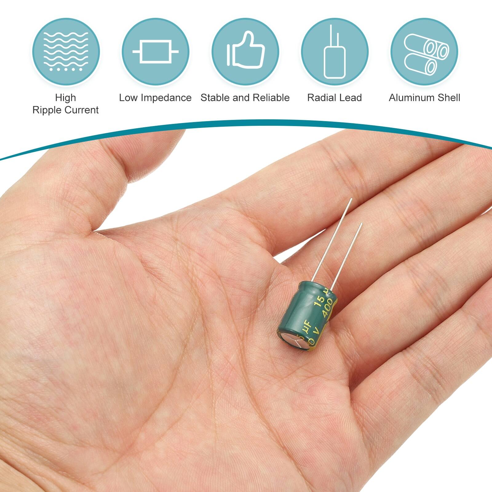 High Ripple Current Low Impedance Stable and Reliable Radial Lead Aluminum Shell 15 400 F V