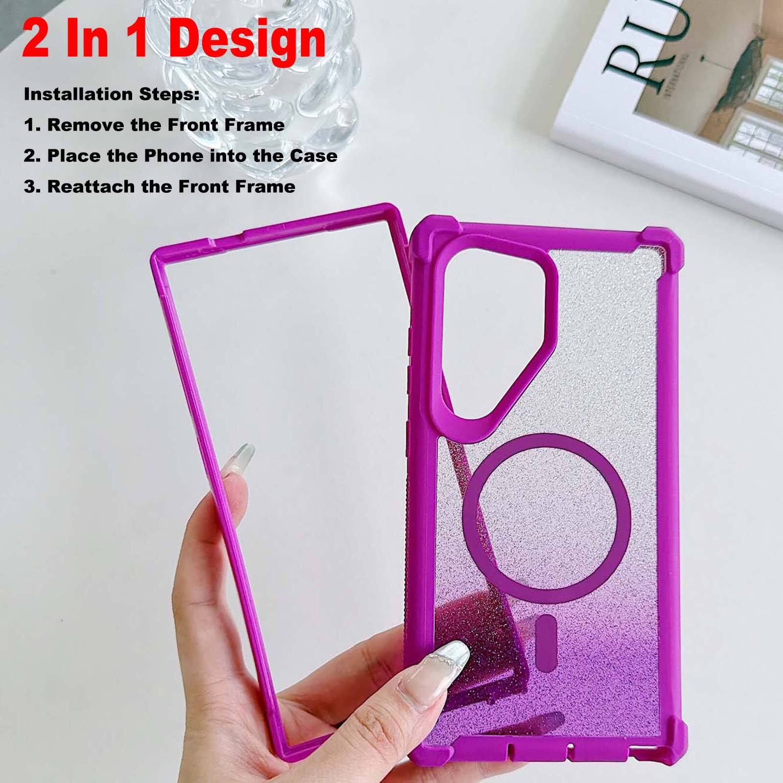 2 In 1 Design

Installation Steps:
1. Remove the Front Frame
2. Place the Phone into the Case
3. Reattach the Front Frame