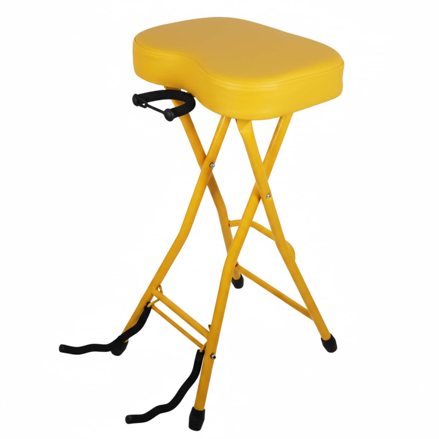 Photos - Guitar BUILT 5 CORE - 5Core  Stool 3.15" Padded Chair Foldable Heavy Duty Music Seat  in Foot Rest  Stand - Yellow GSTOO 