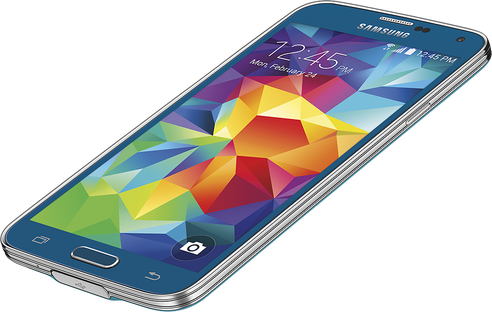 samsung s5 electric blue front