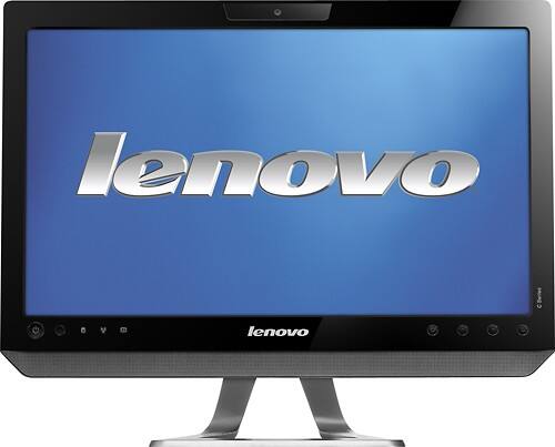 Front Standard. Lenovo - 20" Essential All-in-One Computer - 4 GB Memory - 500 GB Hard Drive - Black.