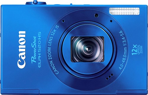  Canon - PowerShot ELPH 520 HS 10.1-Megapixel Digital Camera - Blue