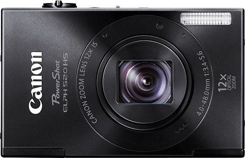  Canon - PowerShot ELPH 520 HS 10.1-Megapixel Digital Camera - Black