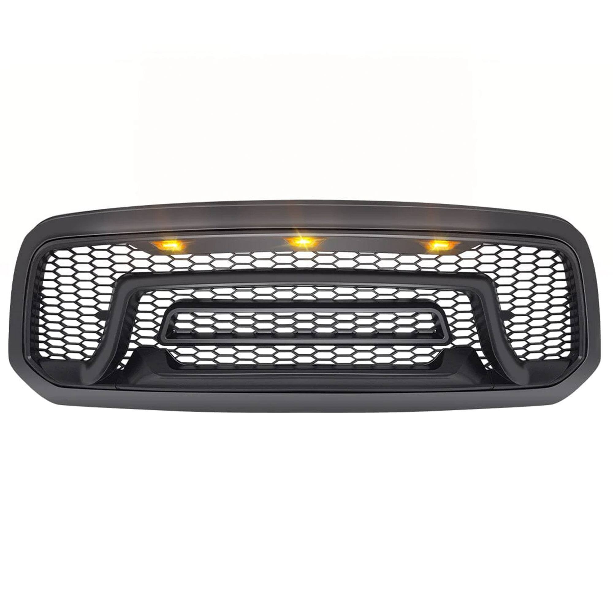 Alt View 8. AMERICAN MODIFIED - AMERICAN MODIFIED Rebel Grille with Amber Lights for 2013-2018 Dodge Ram 1500 - 13-18 Ram 1500 Rebel (w/ Amber DRL).
