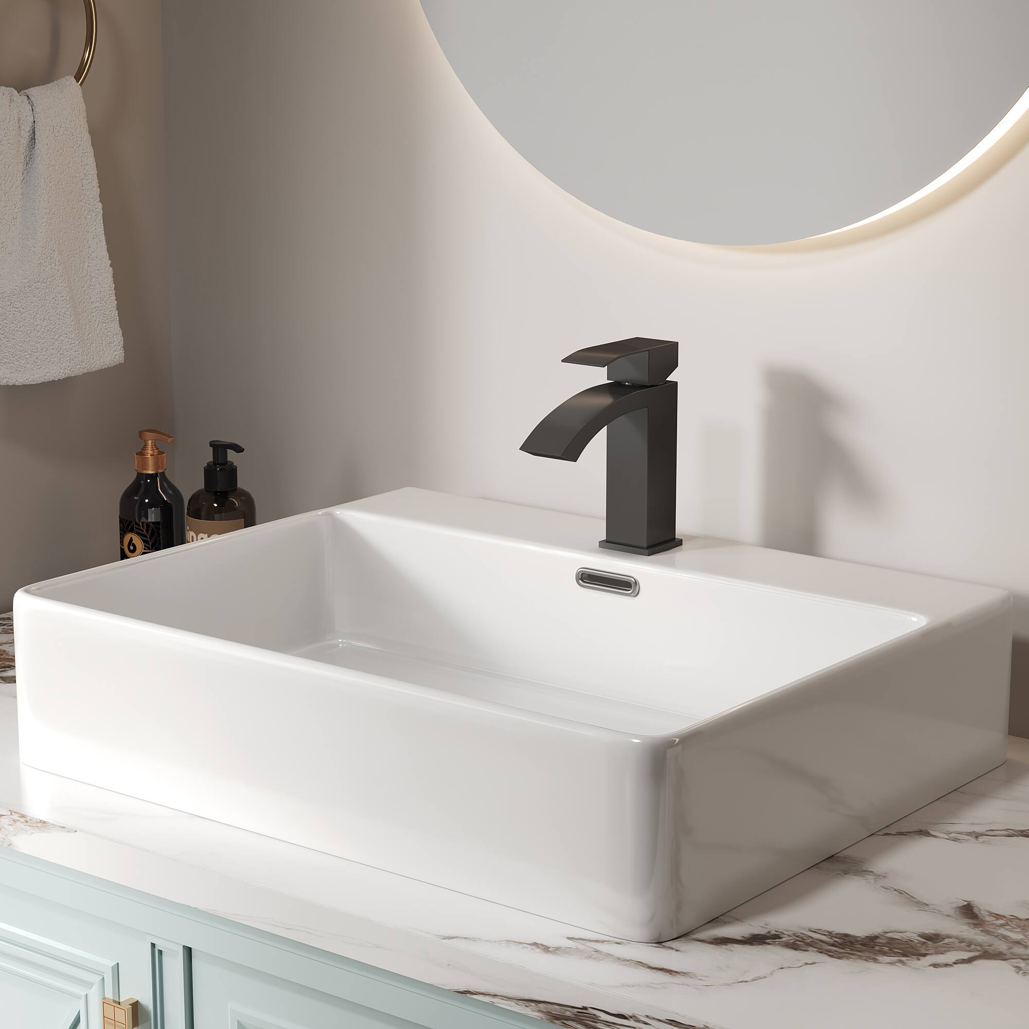 Front. Bothwa Home - Bothwa Home BF-HD1203-MB  6 - Inch Idris Single Handle Bathroom Faucet in Matt Black Finish - Matt Black.