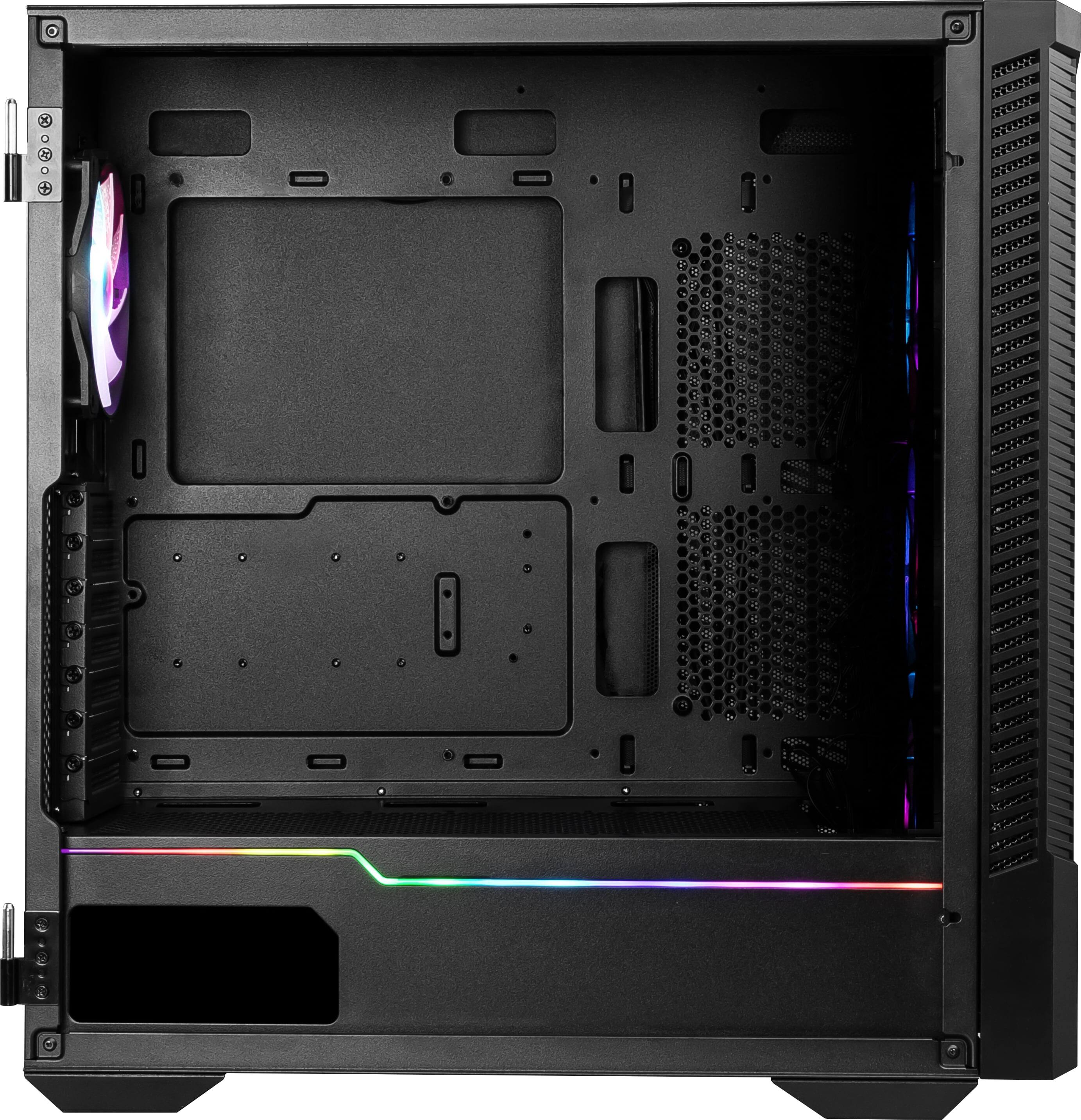 Alt View 2. MSI - MAG FORGE 112R ATX Mid-Tower PC Case - Black.