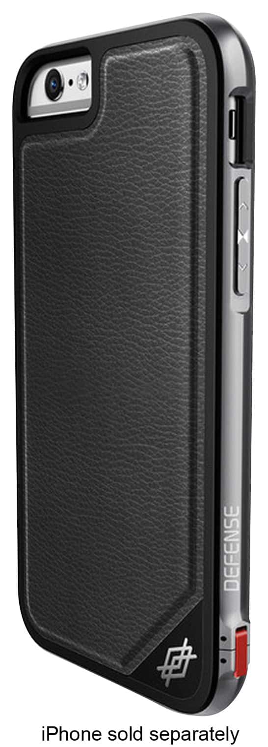 Front. X-Doria - Defense Lux Hard Shell Case for Apple® iPhone® 6 Plus and 6s Plus - Black Leather.