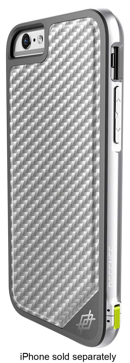 Front. X-Doria - Defense Lux Hard Shell Case for Apple® iPhone® 6 Plus and 6s Plus - Silver Carbon Fiber.