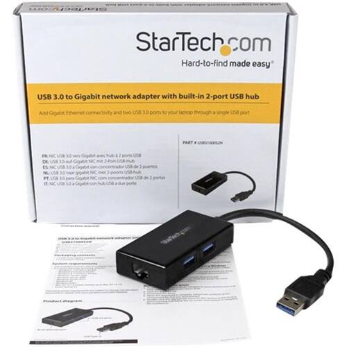 Alt View 13. StarTech.com - USB Network adapter - Black.