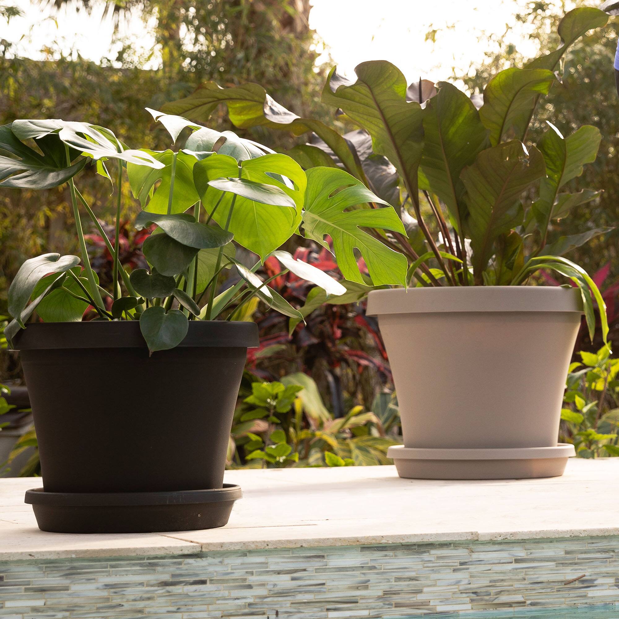 Alt View 3. Bloem - Pebble Stone 14" - Terra Pot Planter.