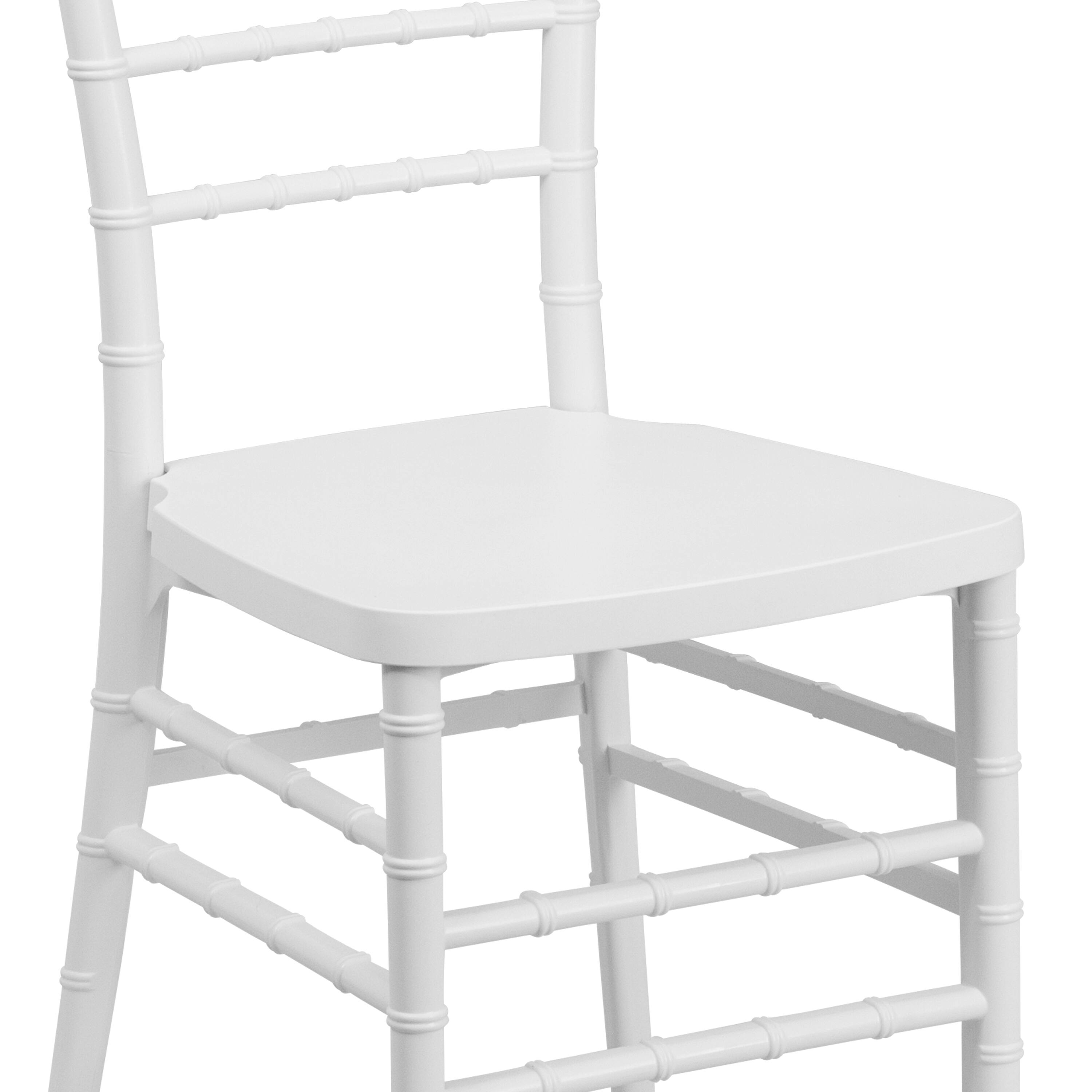 Alt View 9. Emma + Oliver - Wedding & Event Resin Stacking Chiavari Dining Chair - White.