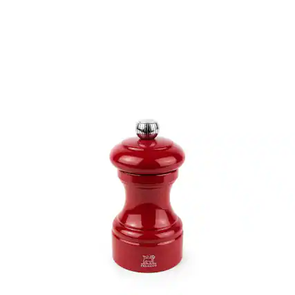 Front. Peugeot - Peugeot Bistro 4-Inch Manual Pepper Mill, Adjustable Coarseness, Stainless Steel, Passion Red - Passion Red.