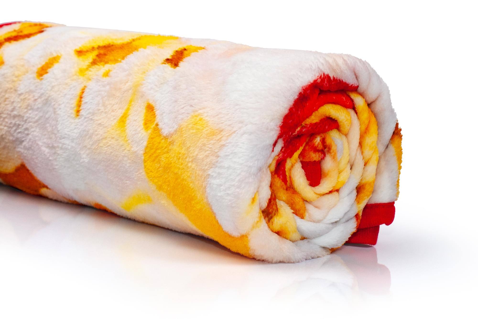 Alt View 1. Just Funky - Movie Popcorn Fleece Throw Blanket | Popcorn Box Blanket | 60 x 45 Inches - Red.