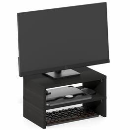 Furinno - CLASSIC Set of 2 Monitor Stand Riser, Dual Monitor Riser, Stackable Separable Laptop Stand for Desk, for Office Supplier - Espresso
