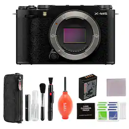 Fujifilm - X-M5 Mirrorless Camera (Black) Bundle with Additional Accessories