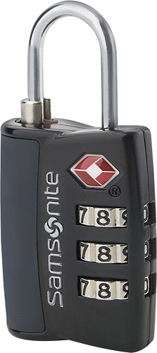  Samsonite - Travel Sentry 3-Dial Combination Lock - Black