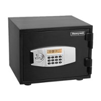 Honeywell - 0.5 Cu. Ft. Fire- and Water-Resistant Security Safe with Digital and Key Lock - Black - Front_Zoom