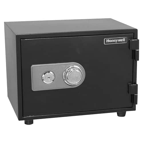Honeywell - 0.63 Cu. Ft. Fire-Resistant Security Safe with Combination Lock - Angle
