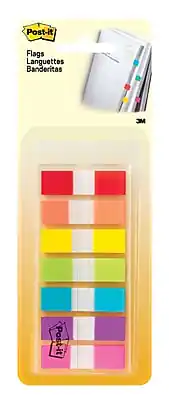 Post-it - Flags, .47", Assorted Colors, 190 Flags (683-7CF) - Multicolor