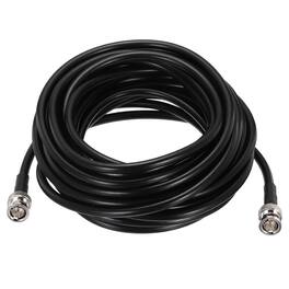 Unique Bargains - 12G-SDI BNC M/M 75 Ohm RG6 Coaxial Video Jumper Cable for Camera Surveillance, Supports HD-SDI/3G-SDI/6G-4K/8K - Black